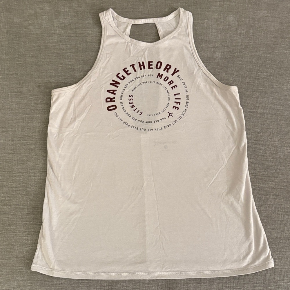 Orangetheory Women's open Back Tank Top with Maroon Logo